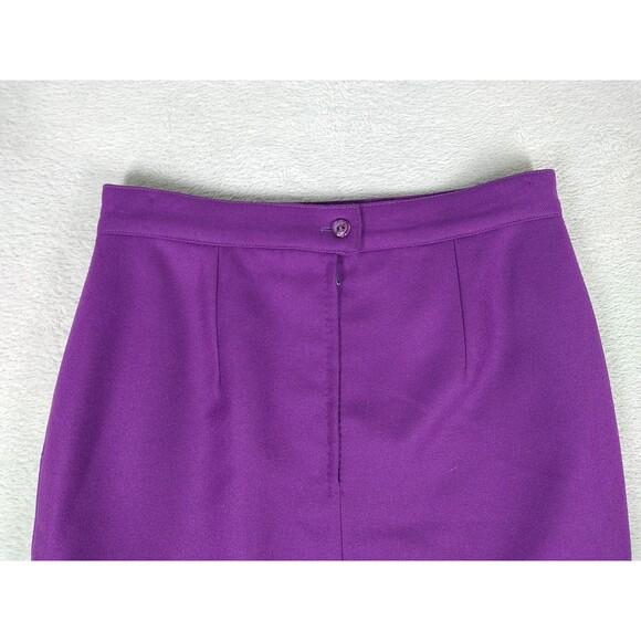 Peruvian Connection Wool Pencil Skirt Women's Small Purple Knee Career - Picture 2 of 8